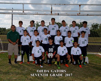 Ojeda 7th Grade Boys Soccer 2017
